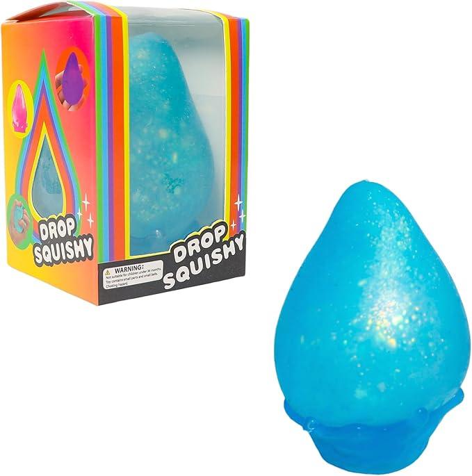 Squishy Drop Stress Balls for Adults Kids Drop Malt Sugar Balls,Fidget Toys for Kids with Autism, Fidgets for Classroom Prize Toys (1pcs Blue)