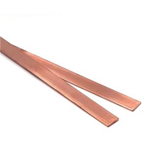 2PCS C110 Copper Flat Bar, 1/8" Thickness x 0.8" Width x 15.7" Length Copper Flat Bar Stock, 3mm x 20mm x 400mm Suitable for DIY Battery Connection, etc.