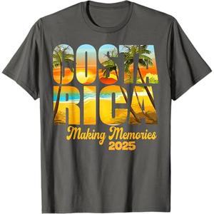 Costa Rica 2025 Making Memories Matching Family Vacation T-Shirt (M, Asphalt Grey)