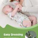 PATPAT Baby Bodysuits Supersoft Bamboo Viscose - Short Sleeve Boys and Girls - Newborn Infant Unisex Clothes Pack (0-3 Months, Jungle Dino)