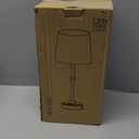 OBright Seraph - Cordless LED Table Lamp with Dimmer, Built-in Rechargeable Battery, 3-Level Brightness, Patio Table Lamp, Bedside Night Lamp, Ambient Light for Restaurant, Brushed Nickel