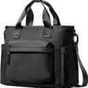 Black Lunch Box For Women Men Lunch Bag Women Insulated Lunch Bag Large Lunch Tote Bags For Work Reusable Cute Lunch Bags Waterproof Leakproof Cooler Bag Lunchbox For Adults With Shoulder Strap