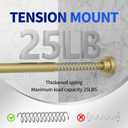 Mcrbeay Shower Curtain Rod, 1" Diameter Heavy Duty Tension Shower Rod, Non Slip Adjustable 28-102 inch No Drilling Shower Curtain Rods Spring Tension For Bathroom, Shower Stall, No Rust, Chrome Gold