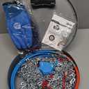 Snow-Chains Auto Fixing 1 Min Quick Fit Easy Installation Tire-Chains, Gifts for Safety, Portable Reusable Universal Emergency Tire Traction Chain for Passenger Car and SUV - Set of 2 (XM-90)