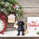 Jetec Angel Dog Memorial Christmas Ornaments for Tree Black Labrador with Gold Wings Hanging Ornament Remembrance Pooch Gifts for Christmas Xmas Loss of Dog