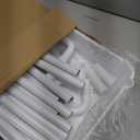 Sywhitta 5-Tier Plastic Rolling Utility Cart with Handle, Multi-Functional Storage Trolley for Office, Living Room, Kitchen, Movable Storage Organizer with Wheels, White