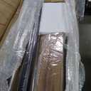 FREDBECK Double 24 x 84 inch Glass Barn Doors 48inch Barn Door with 8FT Hardware Kit & Handle Included,5-Panel Frosted Glass,LVL Wood Panel,Water-Proof PVC Surface,Pre-Drilled Holes,Need Assembly