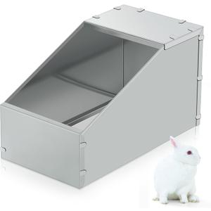 1 Pcs Galvanized Metal Rabbit Nesting Box, 18.5 * 10.6 * 10 Inch