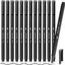 Mr. Pen- Fineliner Pens Black, 12 Pack, Ergonomic Triangular Barrels, 0.4mm Black Fine Liner Pens