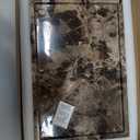 Natural Marble Tray for Bathroom Countertop, Dark Brown Marble Stone Tray for Kitchen Counter (Coffee Net, 12" x 8")