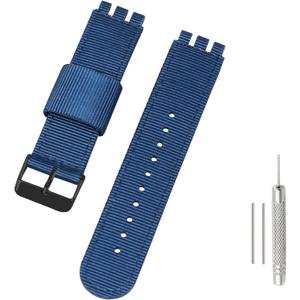 Lijinlan Replacement Nylon Watch Band for Swatch 17mm, Soft Woven Nylon Sport Stylish Strap for Swatch Watch Series Accessories