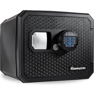 SentrySafe Fireproof and Waterproof Large Safe with Digital Keypad, Override Key, and Adjustable Shelf for Home, Dorm, or Office, 0.81 Cubic Feet, FPW082HSB