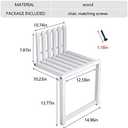 Folding Chair Wall-Mounted Invisible Shoe-Changing Stool Made of Solid Wood Wall Seat Folding with Support Legs Saving Space Suitable for Various Occasions White, 10.23 inches x 14.96 inches x 13.77 inches