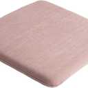 Memory Foam Chair Cushion Ultra Soft Thick Chenille Seat Pad with Slow Rebound Latex Core Washable Chair Cushion with Zipper for Office/Dining/Car Chair (Pink, 18x18 in)