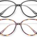Gaoye Blue Light Blocking Glasses - Trending Round TR90 Frames, Metal Arms, UV400 Protection - Matching Soft Case