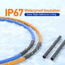 TKDMR 446 Pcs Heat Shrink Tubing Kit - 4:1 Ratio Adhesive Lined, Marine Grade Shrink Wrap - Industrial Heat Shrink Tubing,Black (1.75" Length)