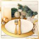 150 Pcs Round Gold Paper Placemat for Dinner Plates 13" Disposable Place Mats Chargers Bulk for Christmas Wedding Birthday Party Foil Paper Table Mats Decorative