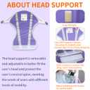 EZ Assistive Patient Lift Sling with Padding for Elderly/Disabled/Handicap Bath or Toileting,500 lbs SWL (Large, with Head Support)