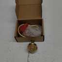 2 Pack Curtain Holdbacks, USFOOK Decorative Window Drapery Tiebacks (2 Pack/1 Pair), Curtain Tie Back Hooks for Wall with Gold Translucent Finials (4.3" L x 3.4" W)