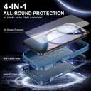 3 x for iPhone 17 Pro Max Case [Shockproof] [Dropproof] [Heavy Duty Protection] [Pocket-Friendly] Slim & Tough Non-Slip Protective Phone Cover for iPhone 17 promax 6.9inch, Blue