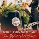 2 x Hairdresser Christmas Ornaments 2025 - Hairdresser Gifts for Women, Ceramic Hair Salon Christmas Ornament, Funny Hair Stylist Gift for Barber Cosmetology Salon Owner, Beautician