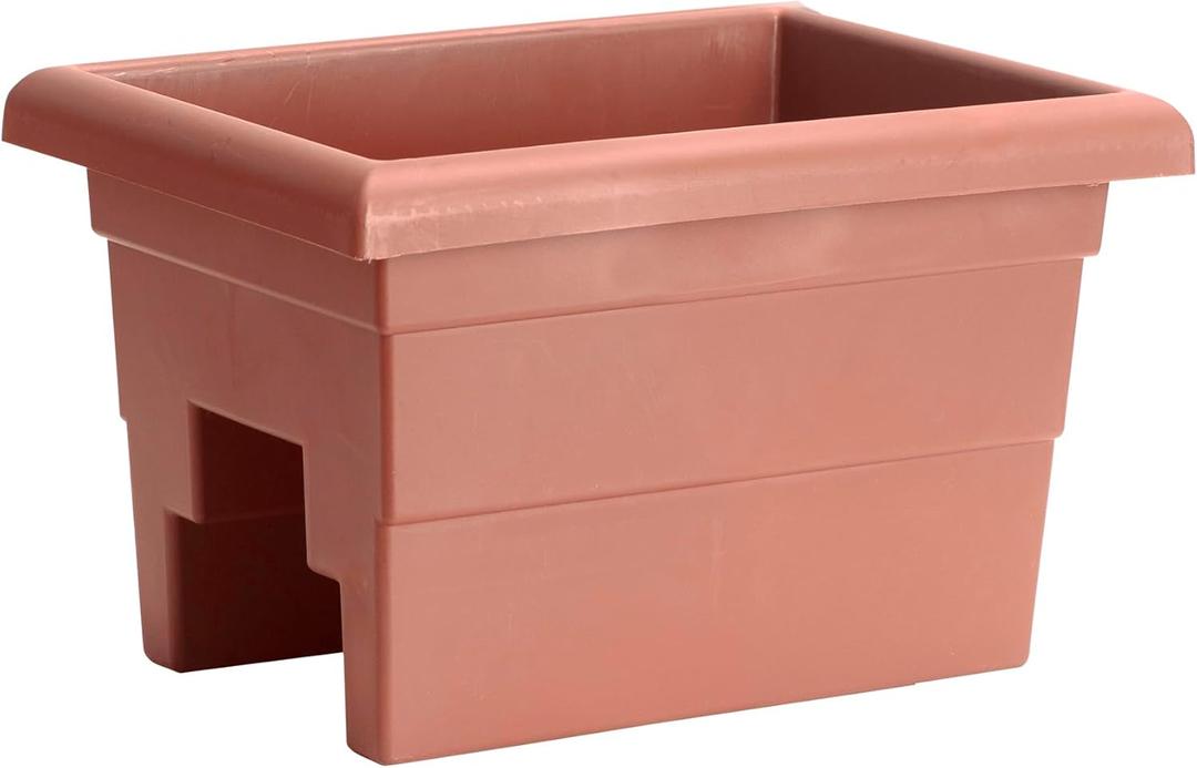 Root & Vessel Countryside Railing Planter Box, 16 Inch, Terra