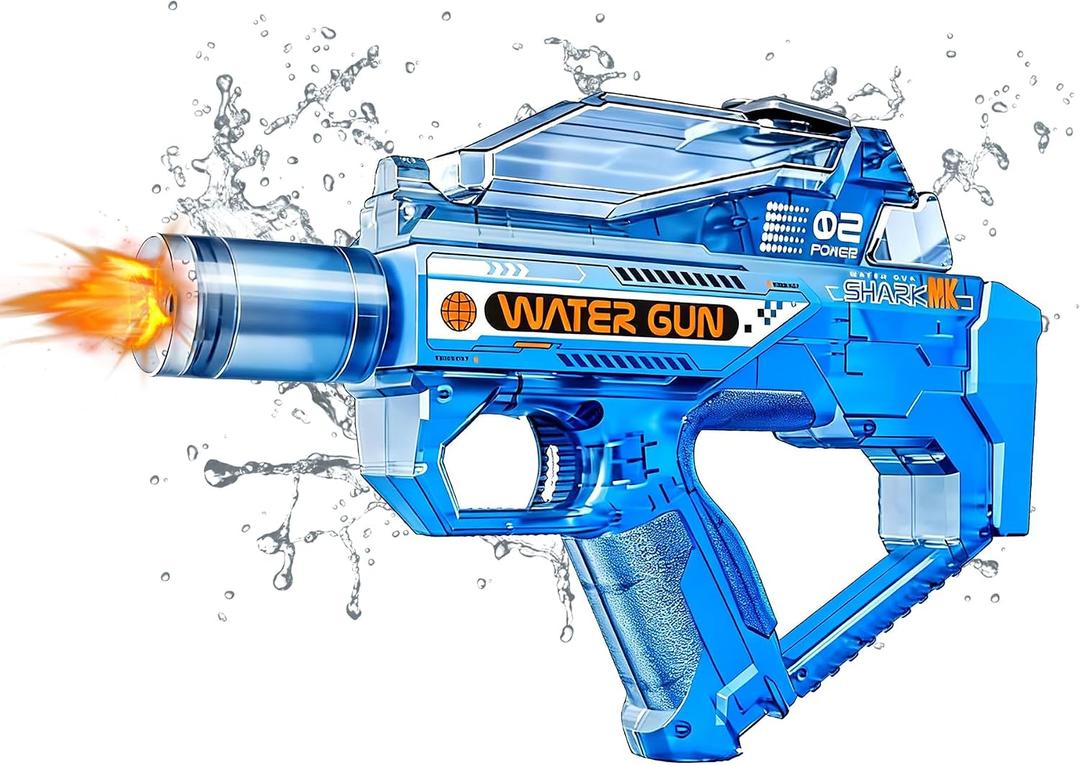 Electric Water Gun for Adults & Kids, Automatic Water Guns High Capacity 500+, Water Squirt Guns, Long Range Water Pistol Blaster Soaker,Summer Pool Toys (CY-Water Gun-Black) (CY-Water Gun-Blue)