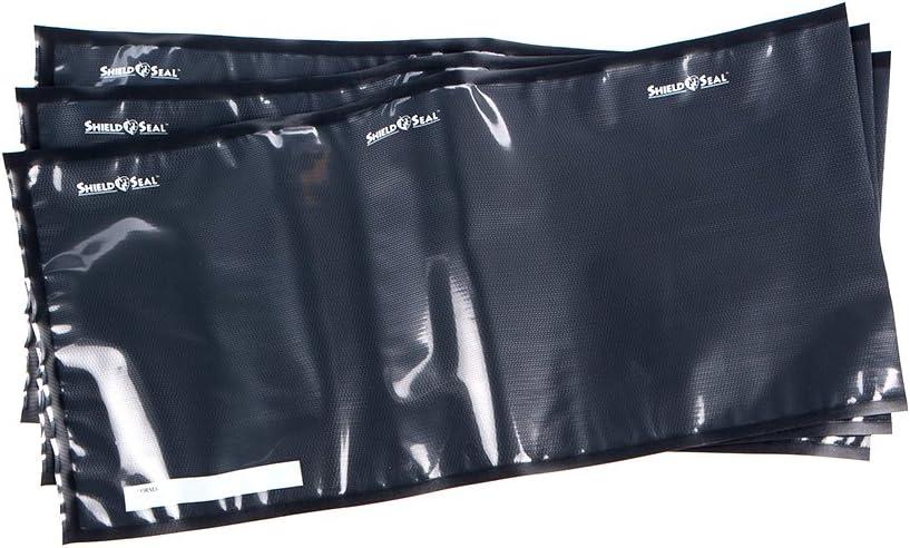 ShieldNSeal Vacuum Seal Bags (Black and Clear, 11" x 24")