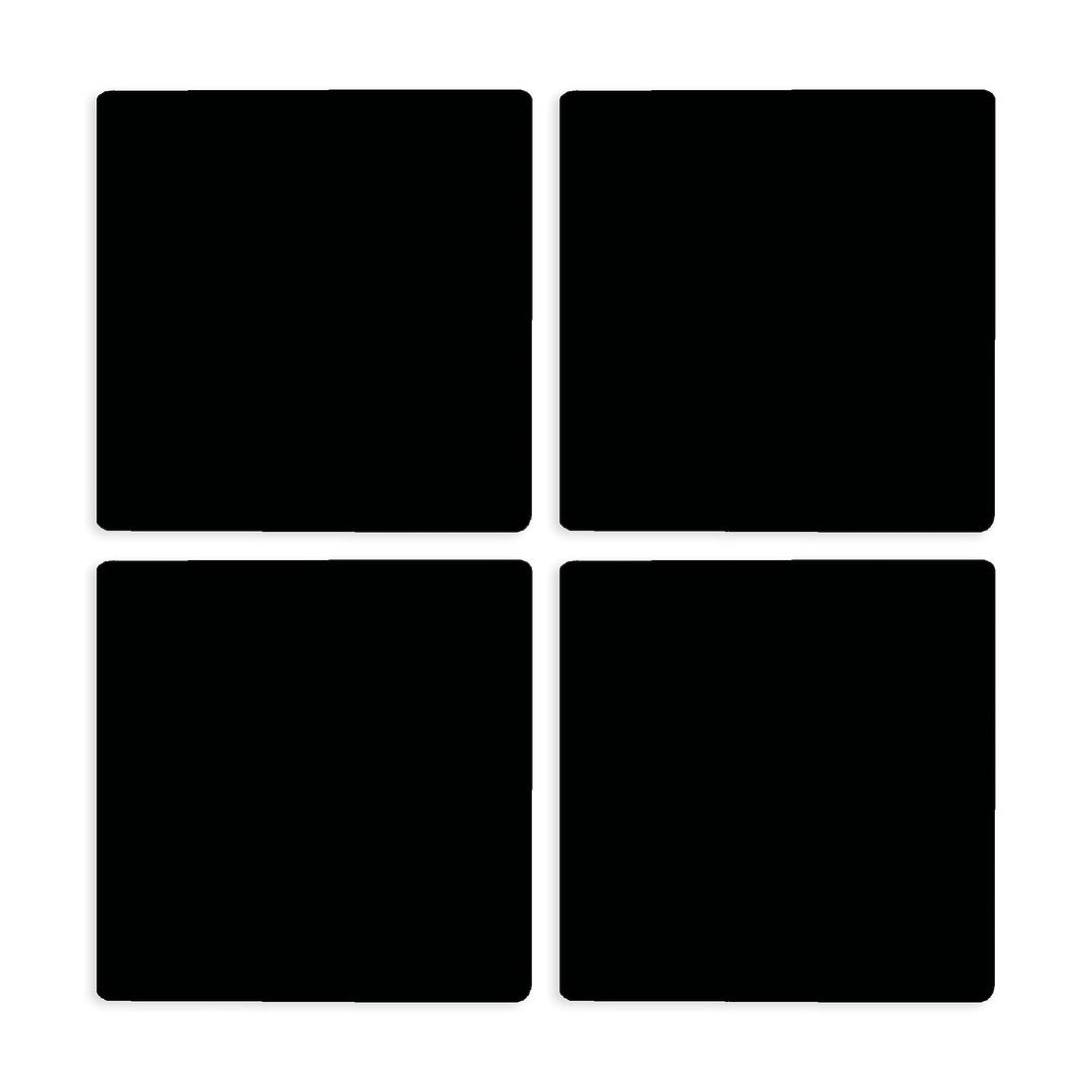 Solid Cool Navy Blue 4 x 4 Absorbent Ceramic Square Coasters Pack of 4