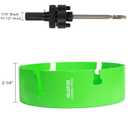 8 Inch Hole Saw Carbide Tipped for Recessed Lights, Hard Wood, Drywall, Plaster Ceiling, Sheetrock, Plastic, Fiberglass, 3X Faster, Green