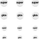 Superglide Glass Mouse Skates  Consistent Controllable Glide, Polished Round Edge, Super Balanced Gaming Mouse Feet with Durable Sole for Universal 6mm + 9mm 12pcs (TypeC, White)