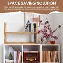 CroBlissful 2 Set Wooden Cd Storage Box Display Holder Shelf Bamboo & acrylic Visible Racks with Carrying Handles, Cassette Tape Organizer Shelf for Movie Case, Store up to 60 Pcs Cds