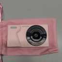 Digital Camera with Front Rear Lens, Autofocus 64MP 4K Camera for Photography with 32GB Card, Portable Compact Point and Shoot Camera for Teens Adult Beginner with Metal Shell, 2000mAh Battery (Pink)