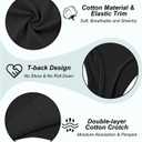 Sunm Boutique Cotton Thongs for Women, No Show Underwear for Women Pack, Sexy Low Rise Ladies Panties (Black, M)