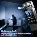 4k Mini Body Camera with Audio and Video Recording, 128GB Wearable Camera with 180 Rotating Lens, Chest Camera with Night Vision & 6-Hour Battery Life for Travel, Cycling, Work Security