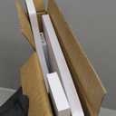 Bamboo Toilet Stool, 7" Toilet Stool Squat Adults Kids, Portable Simple Curve Squat Toilet Potty Stool, Non-Slip Poop Stool for Bathroom, Improve Squatting Posture and Comfort (White)