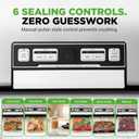 NutriChef Vacuum Sealer Machine, 80kPa Food Vacuum Sealer with Cutter, Bag Storage, Suction Hose, 1 Bag Roll & 5 Vacuum Bags to Ensure Freshness, Suitable for Freezer Meal Prep & Portioning 14"x7"x3"