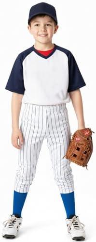 DEVOROPA Toddler Baseball Pants Youth Boys Girls Softball Pants Kids Fast Pitch Tee Ball Practice Pants Pockets Large