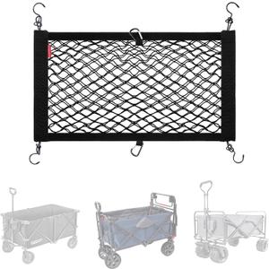 Cargo Net for Utility Folding Wagon, Stroller Wagon, Folding Trolley Cart, Beach Cart Extra Storage Space Large Storage Capacity Net Wagon