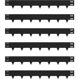 Galvanized Steel Landscape Lawn Edging 40 Inch Strips, Steel Edging 5 Inch Depth,6-Pack Black Bendable Metal Landscape Edging,Metal Edging for Landscaping (20FT Total Length)