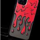 SIMPLYMDRN Tough for iPhone 12 Pro Max Case - Goth Tattoo Design - Cool Case for Men - Streetart Cover - Tough and Flexible (Drippy Black)