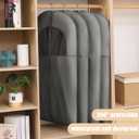 Kimmama Dress Bags for Gowns, Garment Bags for Hanging Clothes, Garment Protector Cover for Wedding Dress, Suit, Dance Costumes, Coat, PEVA, Grey, 23.6" x 43.3"