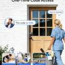 TEEHO TE001K Keyless Entry Door Lock with Handle, Electronic Keypad Deadbolt with 2 Knobs, High-Security Front Door Handle Set for Home & Rental, Smart Auto-Locking, Easy Install, Matte Black