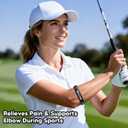 Silicone Elbow Support Band  Elastic Slip-On Elbow Brace for Tennis Elbow, Tendonitis & Sports Injury Relief  Non-Adjustable, Comfortable Compression Strap (2 Pack)