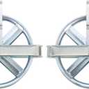 uxcell 2Pcs 5" Clothesline Pulley with Durable Iron Alloy Wheel and Axle, Deep Groove Weather-Resistant Drying Line Pulley for Outdoor Clothes Line, Silver
