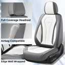 Coverado Seat Covers, Car Seat Covers Front Seats, Car Seat Cover, Waterproof Car Seat Covers, Car Seat Cushion, Front Car Seat Covers Leatherette Car Seat Protector Universal Fit Most Cars White