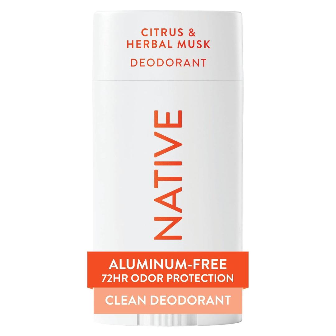 Native Deodorant Contains Naturally Derived Ingredients, 72 Hour Odor Control, Deodorant for Women and Men, Aluminum Free, Citrus & Herbal Musk 2.65oz