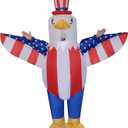 Patriotic Inflatable Bald Eagle Costume 4th of July Eagle Blow-up Costume for Adult/Independence Day/Memorial Day/Holiday