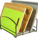 Deco Brothers Cookware Organizer Rack for Kitchen Cabinet, 3 Slot Holder, Bronze
