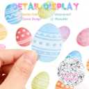 9 Sheets Easter Window Clings, 71 PCS Cute Bunnies Birds Happy Eggs and Flowers Easter Stickers for School Home Party or Office Decorations